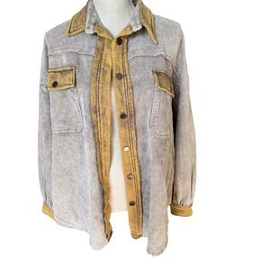 POL Two-Tone Women's Corduroy Jacket